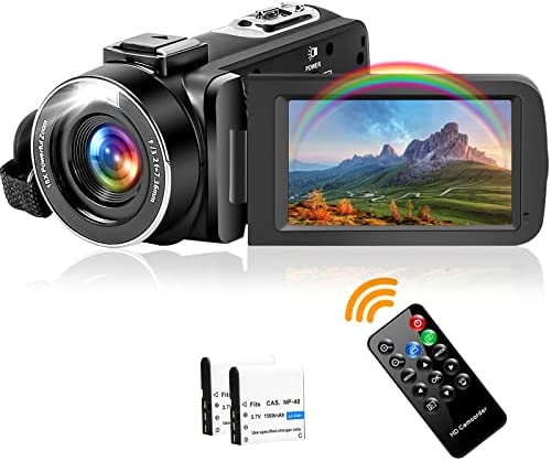 Caméscope vidéo 2,7 K 42 MP Zoom numérique 18X Écran LCD 3,0" Caméra Vlogging pour YouTube avec télécommande 2 piles Fiche Technique et Prix au Maroc