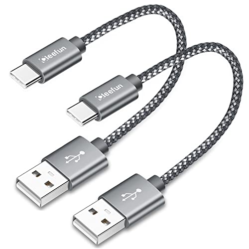 CLEEFUN Câble USB C Court 30cm Lot de 2, Cable Chargeur Résistant pour Samsung Galaxy S10 S9 S20 S21 Plus, A12 A13 A50 A51 A52 A52s A53, Cable de Charge Rapide 3A USB A vers USB C fil en Nylon Tressé Fiche Technique et Prix au Maroc