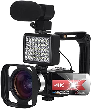 Caméra VLog Caméscope numérique 4K Caméra vidéo Vision nocturne 5 6MP WiFi Caméscope de caméscope Numérique Caméscope Numérique Caméscope Numérique avec microphone for le streaming en direct Caméra de Fiche Technique et Prix au Maroc