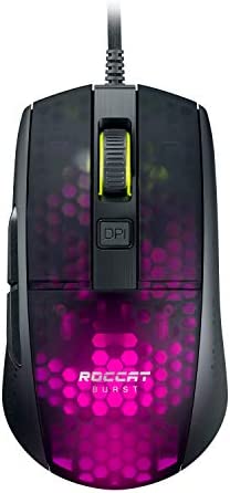 Roccat Burst Pro – Souris de jeu optique pro ultra-légère (haute-précision, capteur optique Owl-Eye, rétroéclairage RGB AIMO LED), noir Fiche Technique et Prix au Maroc