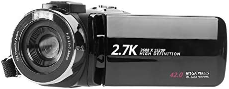 Caméscope Caméra vidéo 2.7K 42MP avec éclairage de Remplissage à LED, Camescope Zoom numérique 18X Écran LCD de 3,0"Caméra de vlogging pour Youtube avec télécommande, 2 Piles Fiche Technique et Prix au Maroc