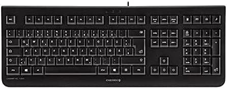 CHERRY KC 1000, disposition française, clavier AZERTY, clavier filaire, Blue Angel, homologation GS, design plat, frappe silencieuse, noir Fiche Technique et Prix au Maroc