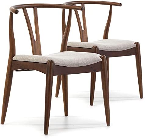 VS Venta-stock Pack 2 chaises Rustic, Couleur Noyer, Bois Massif, 55 cm (Longueur) 54,5 cm (Profondeur) 76 cm (Hauteur) Fiche Technique et Prix au Maroc