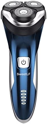 SweetLF Rasoir Electrique Homme Rechargeable Tondeuse Barbe IPX7 Etanche Technologie Wet&Dry Avec 3D Têtes Rotatives et Ecran LCD, Bleu, SW-S7105 Avis, Fiche Technique et Prix au Maroc
