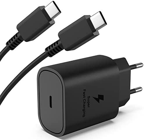 Chargeur USB C pour Samsung, 25W Chargeur Rapide pour Samsung A52 5G/ S21/A33/ S22 5G/S22 Ultra/ S21 Ultra/ S21+/ S20/ S20 Ultra/ S20+/ S20 FE/A53/ S8/ S9/ S10/ Google Pixel, Super Fast Charging Fiche Technique et Prix au Maroc