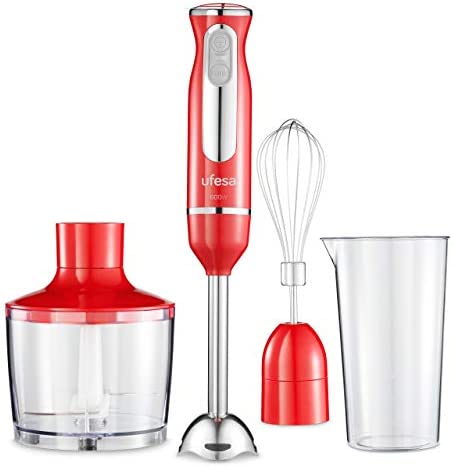 Ufesa BP3443 Mixeur Plongeant Multifonction, 600W, Accessoires Inclus, Pied Amovible, Lames Haute Efficacité, Fonction Turbo, Design Ergonomique et Résistant aux Éclaboussures, Sans BPA Avis, Fiche Technique et Prix au Maroc