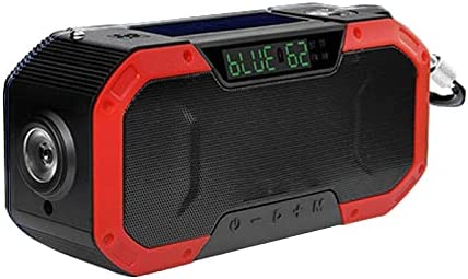 Radio à manivelle Portable multifonctionnelle, Haut-parleurs Bluetooth radios solaires Portables Lampe de Poche Radio d'urgence Solaire USB Batterie manivelle alimentée Ra Fiche Technique et Prix au Maroc