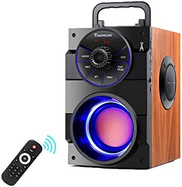 Enceinte Bluetooth, boîte à musique Bluetooth portable 11W avec caisson de basses, lumières LED, portée de 30 mètres, haut-parleurs stéréo sans fil Bluetooth 5.0 pour les petite fêtes en intérieur Fiche Technique et Prix au Maroc