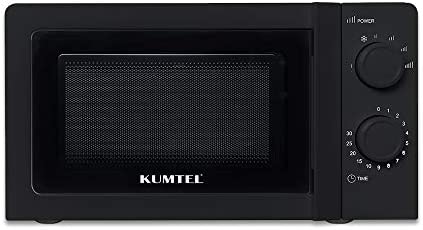 KUMTEL Micro-ondes 20 L / 700 W 6 niveaux de puissance/Plateau tournant en verre (Ø 24,5 cm) Fonction décongélation programmée Intérieur facile à nettoyer, Noir Fiche Technique et Prix au Maroc