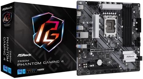 ASRock Z690M Carte Mère Phantom Gaming 4 (Intel LGA 1700) Micro ATX Noir Fiche Technique et Prix au Maroc