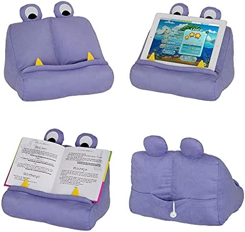 Support iPad pour Enfants Cuddly Reader | Support Universel pour Tablette | Porte-Livre | Coussin de Lecture | Lecture au Lit, à la Maison | Compatible avec Téléphones, Liseuses (Monstre Violet) Fiche Technique et Prix au Maroc
