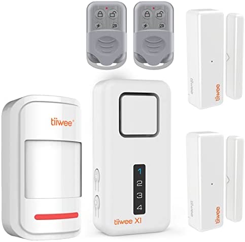 tiiwee Système d'Alarme de Sécurité Kit X1 - sans Fil - Alarme avec X1 Sirène, 1 Détecteur de Mouvement PIR, 2 Capteurs de Fenêtre et de Porte, 2 Télécommandes - 2 Ans de Garantie Avis, Fiche Technique et Prix au Maroc