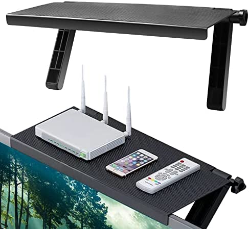 QLOUNI Écran Réglable Étagère Écran Rack Moniteur Pliable Plateau Supérieur Organisateur Support Rangement Supérieur pour Ordinateur à Écran Plat TV Consoles de Jeux Routeurs Fiche Technique et Prix au Maroc