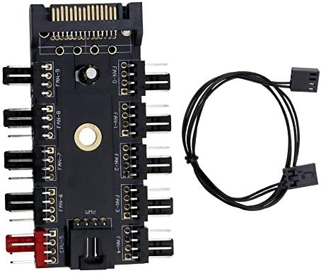 BIYM 1x Broches Ventilateur de Refroidissement Support de Contrôleur Vitesse Voies Connecteur PWM de Canal Ventilateur de Châssis 4 Broches pour PC Hub Pièces Rechange à Ordinateur Fiche Technique et Prix au Maroc