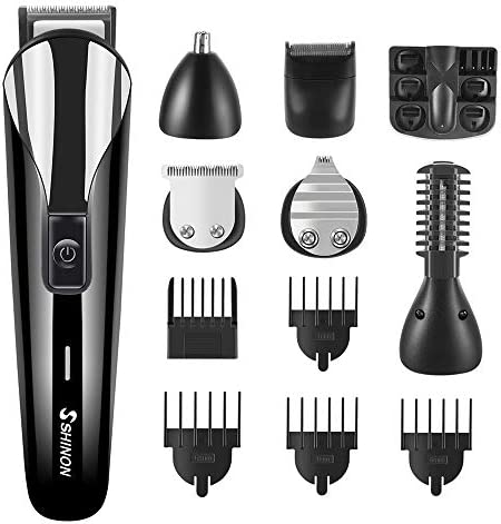 Tondeuse Cheveux Tondeuse Barbe Rasage Tondeuse Nez-Oreilles Professionnelle Electrique Homme Rasoir 6 en 1 pour Couper Barbe Corps Nez Oreilles Sourcil Poils, Puissantes Lames en Acier Inoxydable Avis, Fiche Technique et Prix au Maroc