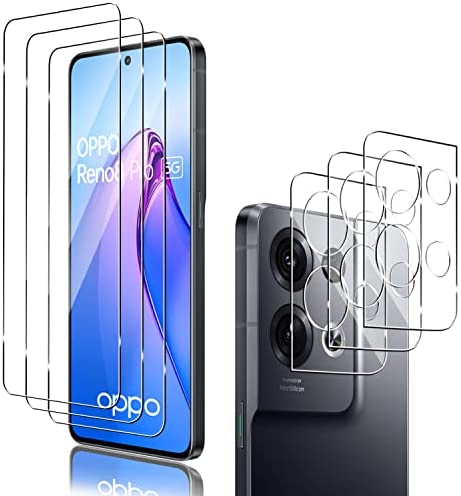 Holilo pour Oppo Reno 8 Pro 5G Verre Trempé + CaméRa ArrièRe Protecteur【3+3 Pièces】,9H Dureté aux Rayures RéSistant Verre Trempé Membrane, sans Bulles HD Protection DéCran CaméRa Film Fiche Technique et Prix au Maroc