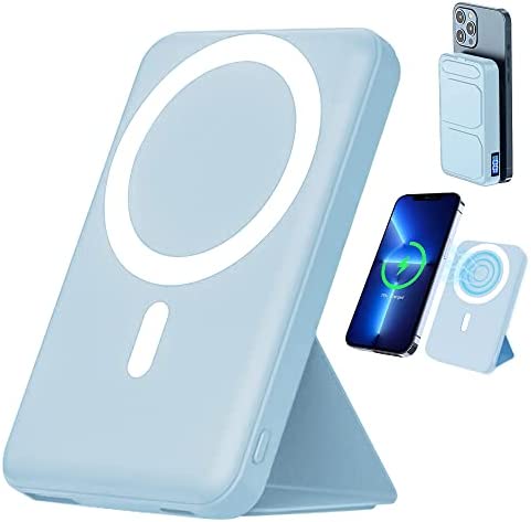 LUCKYDUO Batterie Externe Magnétique 10000mAh,Chargeur Portable Pliable,PD 22.5W Induction Chargeurs sans Fil,MagSafe Power Bank Compatible pour iPhone 14/14 Pro/13 Pro Max/12/12 Pro Max Fiche Technique et Prix au Maroc