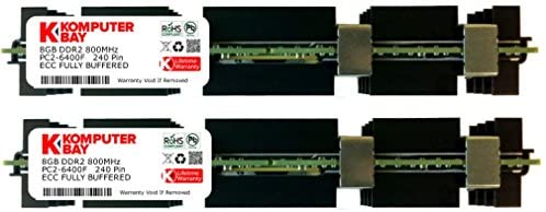 Komputerbay 16 Go (2X 8 Go) DDR2 PC2-6400F 800 MHz CL5 ECC FB-DIMM entièrement tamponné (240 Broches) avec dissipateurs de Chaleur Mac pour Mac Pro Fiche Technique et Prix au Maroc