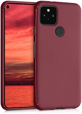 kwmobile Coque Compatible avec Google Pixel 5 - Housse de téléphone Protection Souple en Silicone - rhubarbe Fiche Technique et Prix au Maroc