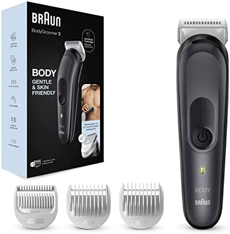 Braun Body Groomer 3 Tondeuse Pour Le Corps, Avec Sabot Pour Zones Sensibles, BG3350, Noir/Gris, Avis, Fiche Technique et Prix au Maroc