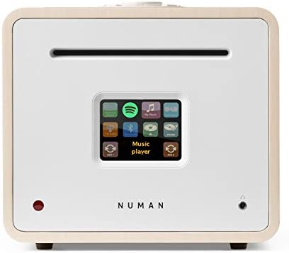 Numan Unison Retrospective Edition Récepteur - Utilisation en multiroom sur Le réseau, Ecran TFT, Lecteur CD, Bluetooth, Ports USB, Dab+ et Radio FM, Radio Internet, 2 x 40 W (RMS), Blanc Fiche Technique et Prix au Maroc