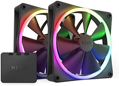 Nzxt F140 Ventilateur RGB - RF-R14DF-B1 - Personnalisation avancée de l'éclairage RGB - Refroidissement Silencieux - Pack Double (contrôleur RGB Inclus) - Ventilateur 140 mm - Noir Fiche Technique et Prix au Maroc