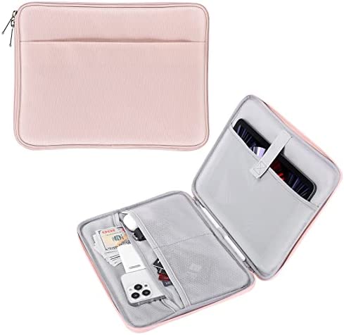 MoKo Housse Tablette 9-11 Pouce Compatible avec iPad Pro 11 M2 2022-2018, iPad 10th 10.9 2022, iPad Air 5 10.9" 2022/Air 4, iPad 9th 8th 7th Gen 10.2, iPad 9.7, Sacoche avec Multi-Fentes, Rose Fiche Technique et Prix au Maroc