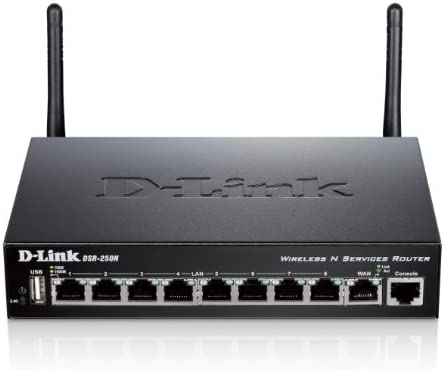 D-Link DSR-250N Routeur de Services unifiés haute performance SSL (10 utilisateurs max.) - Wi-Fi N - 8 Ports Giga LAN , 1 Port Giga WAN , 1 Port USB 2.0 - VPN Fiche Technique et Prix au Maroc