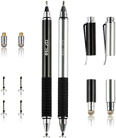 Elzo 3 en 1 Stylo Tablette Ecran Tactile 2 Pièce Universal Capacitifs Precision Disc Stylus Pen avec Tips Disc 4 de Remplacement & Conseils de Fibres 2 de Remplacement pour Tablet iPad Phone Fiche Technique et Prix au Maroc