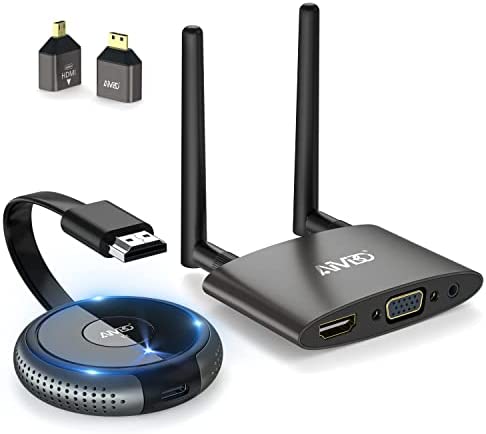HDMI Sans Fil, HDMI Wireless Transmitter et Receiver, Émetteur et Récepteur HDMI 4K/5G, Transmission D'écran HDMI Sans Fil 164FT/50M de l'Ordinateur Portable/TV Box au Moniteur/Projecteur Fiche Technique et Prix au Maroc