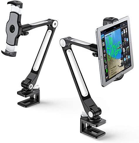 AboveTEK Support Robuste pour iPad, Support en Aluminium pour Tablette iPad, Support pivotant à 360° pour téléphone avec Support pour appareils 4"-11" pour la Cuisine, Le Chevet, Le Bureau, etc. Fiche Technique et Prix au Maroc
