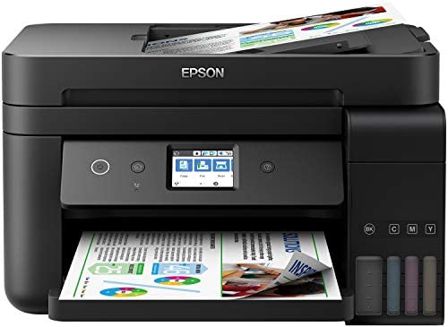 Epson Imprimante EcoTank ET-4750 avec réservoir, Multifonction 4-en-1: Imprimante recto verso/ Scanner/Copieur /Fax, A4, Jet d'encre couleur, Wifi Direct, Ethernet, Ecran tactile, Faible coût par page Fiche Technique et Prix au Maroc