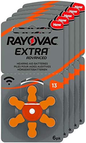 Lot de 5 boîtes de 6 Piles pour appareils auditifs Rayovac 13 Extra Advanced, 1,45 V 310 mAh, Pack économique Fiche Technique et Prix au Maroc