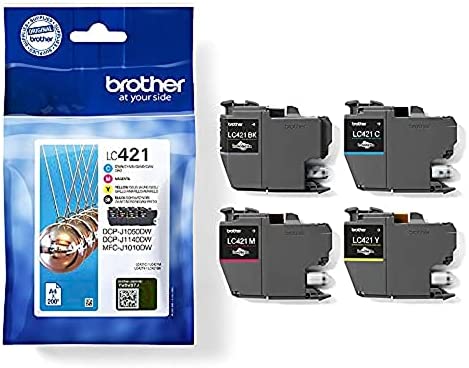 BROTHER LC421VAL, Pack de 4 Cartouches d’Encre tranparentes Originales, Noir, Cyan, Magenta, Jaune Fiche Technique et Prix au Maroc