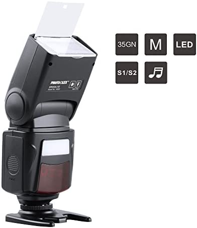 PHOTOOLEX M500 Flash Speedlite pour Canon Nikon Sony Panasonic Olympus Fujifilm Pentax Sigma Minolta Leica et d'autres SLR DSLR Caméras SLR Film et Appareil Photo Numérique avec Seul Contact Sabot Fiche Technique et Prix au Maroc