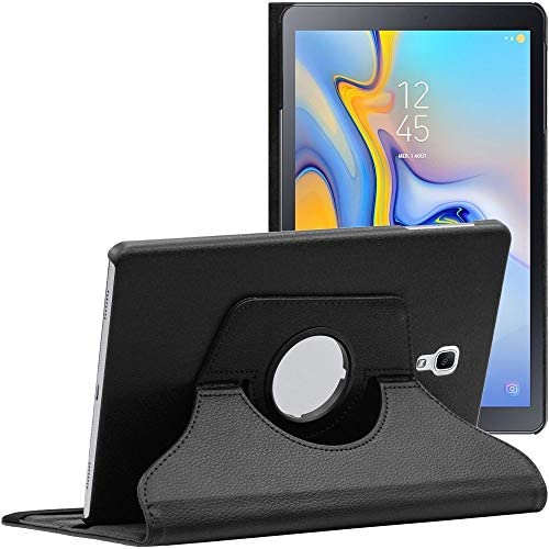 ebestStar - Coque Compatible avec Samsung Galaxy Tab A 10.5 (2018) T590 T595 Housse Protection Etui PU Cuir Support Rotatif 360, Noir [Appareil: 260 x 161.1 x 8.0mm, 10.5''] Fiche Technique et Prix au Maroc