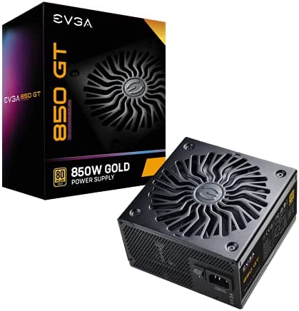 EVGA SuperNOVA 850 GT Alimentation PC, 80 Plus Gold 850W, Entièrement Modulaire, Auto Eco Mode avec FDB Fan, 7 Ans de Garantie, Comprend Power ON Self Tester, Taille compacte de 150 mm Fiche Technique et Prix au Maroc
