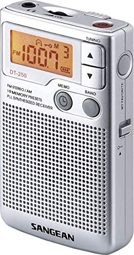 Sangean DT-250 Radio digitale stéréo AM / FM Haut-parleur intégré Horloge Argent Fiche Technique et Prix au Maroc