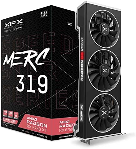 XFX Speedster MERC319 Radeon RX 6750XT Black Gaming Carte Graphique avec 12GB GDDR6 HDMI 3xDP, AMD RDNA™ 2 (RX-675XYTBDP) Fiche Technique et Prix au Maroc