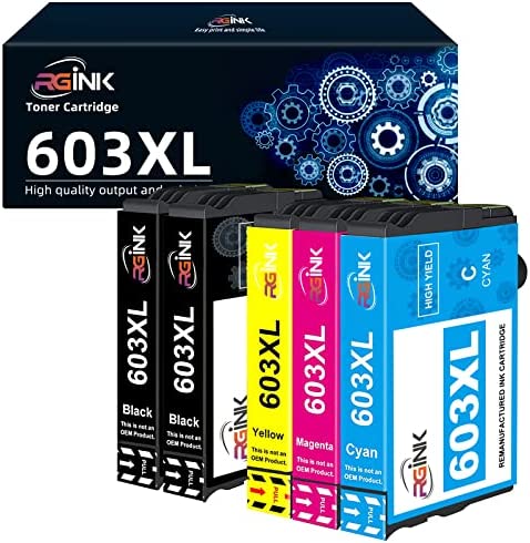 RGiNK 603XL Cartouches d'encre Compatible pour Epson 603 603XL pour Expression Home Epson XP 2100 XP 2105 XP-2150 XP-3100 XP-3150 XP 4100 XP 4105 WF-2810 WF-2820 WF-2830 WF-2840 WF-2850(5 Pack) Fiche Technique et Prix au Maroc