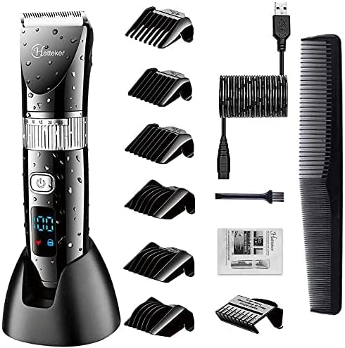 Hatteker Tondeuse Cheveux Tondeuse Barbe Professionnelle Electrique avec Ecran LCD Sans Fil USB Rechargeable Imperméable Avis, Fiche Technique et Prix au Maroc