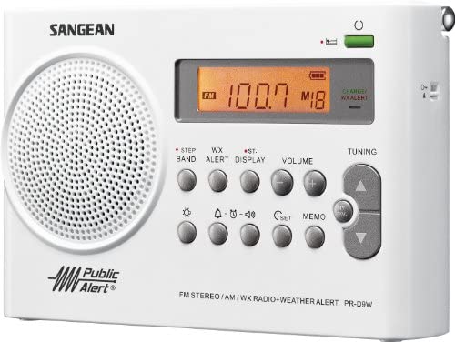 Sangean PR-D9W Horloge Numérique Blanc Radio Portable - Radios Portables (Horloge, Numérique, FM, 87,5-108 MHz, 0,25 W, 6,35 mm (0.25")) Fiche Technique et Prix au Maroc