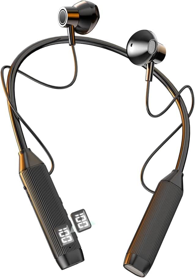 Ecouteurs Bluetooth 5.3 sans Fil et Écran LCD,Casque Bluetooth de Sport pour Le Cou,IPX7, étanches, 3D Hi-FI Stéréo avec Double Mic, 35 Heures de Lecture, pour la Courir/Jeu/Travail Fiche Technique et Prix au Maroc