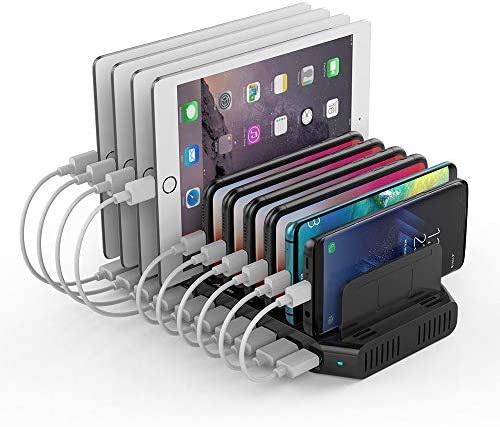 Alxum 60W Station de Charge USB Multi-périphérique à 10 Ports, Quai de Chargement pour téléphone Mobile, Tablette, Noir Fiche Technique et Prix au Maroc