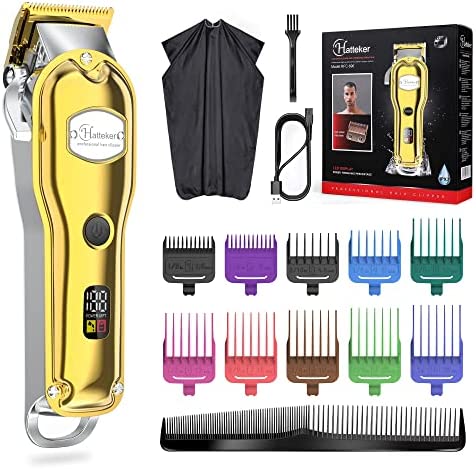 Hatteker Tondeuse à Cheveux Professionnelle Tondeuse à Cheveux Hommes Tondeuse à Barbe Tondeuse De Précision Tondeuse à Cheveux Longs Hommes étanche IPX7 Or Avis, Fiche Technique et Prix au Maroc