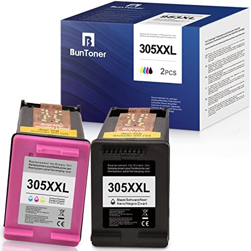 BunToner - Cartouche d’encre compatible avec HP 305 XXL, HP DeskJet 2710, 2720, 2724, 2721, 2723, 4120e, 4122e, 4110e, 4130e, Envy 6020, 6034, 6010, 6030, Envy Pro 6422, 6420, 6430, 6432, DruckerAvis,  Fiche Technique et Prix au Maroc