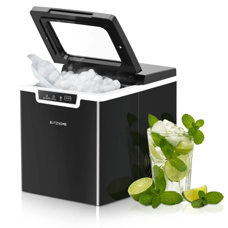BLITZHOME Machine à Glaçons Autonettoyante, 12 kg en 24 heures, Machine à Faire des gla?ons prêt en 7min, avec écran Tactile Intelligent à LED, 1,85L Portable Silencieuse à Faible Consommation Avis, Fiche Technique et Prix au Maroc
