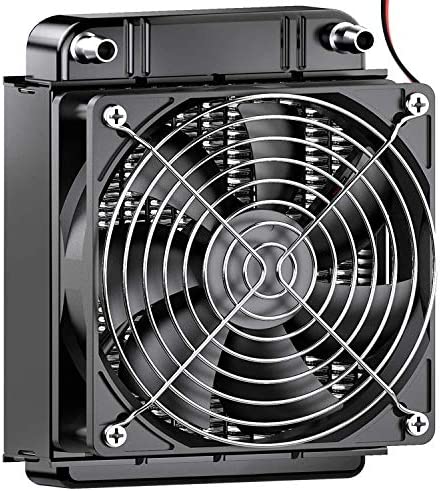 Clyxgs CLDIY Refroidisseur à eau 8 tubes en aluminium échangeur de chaleur avec ventilateur pour PC CPU Système de refroidissement à eau DC12V 80mm Fiche Technique et Prix au Maroc