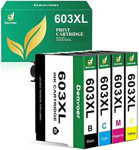 DENVOER 603xl Remplacement de Cartouche d'encre Compatible pour Epson 603XL pour Expression Home XP2100 XP3100 XP4100 XP2105 XP3105 XP4105 XP2155 XP4155 Workforce WF2810 WF2830 WF2835 WF2840(4 Paquet) Fiche Technique et Prix au Maroc