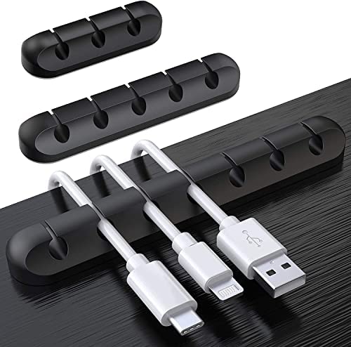SOULWIT® Clips Câble Organisateur Bureau, Lot de 3 Support de Câble, Organisateur de Cordon, Gestion des Cables, Câble Rangement pour USB Câbles de Chargeur/Souris/Écouteur/PC Fiche Technique et Prix au Maroc
